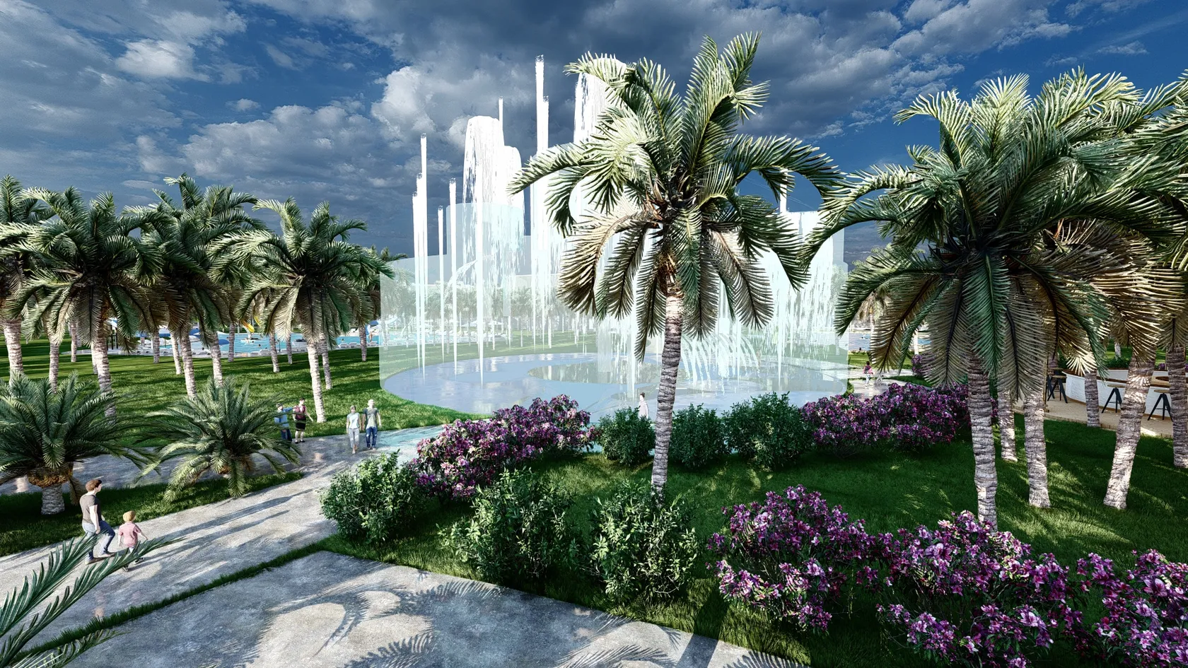 Visualización conceptual de parque acuático La Joya