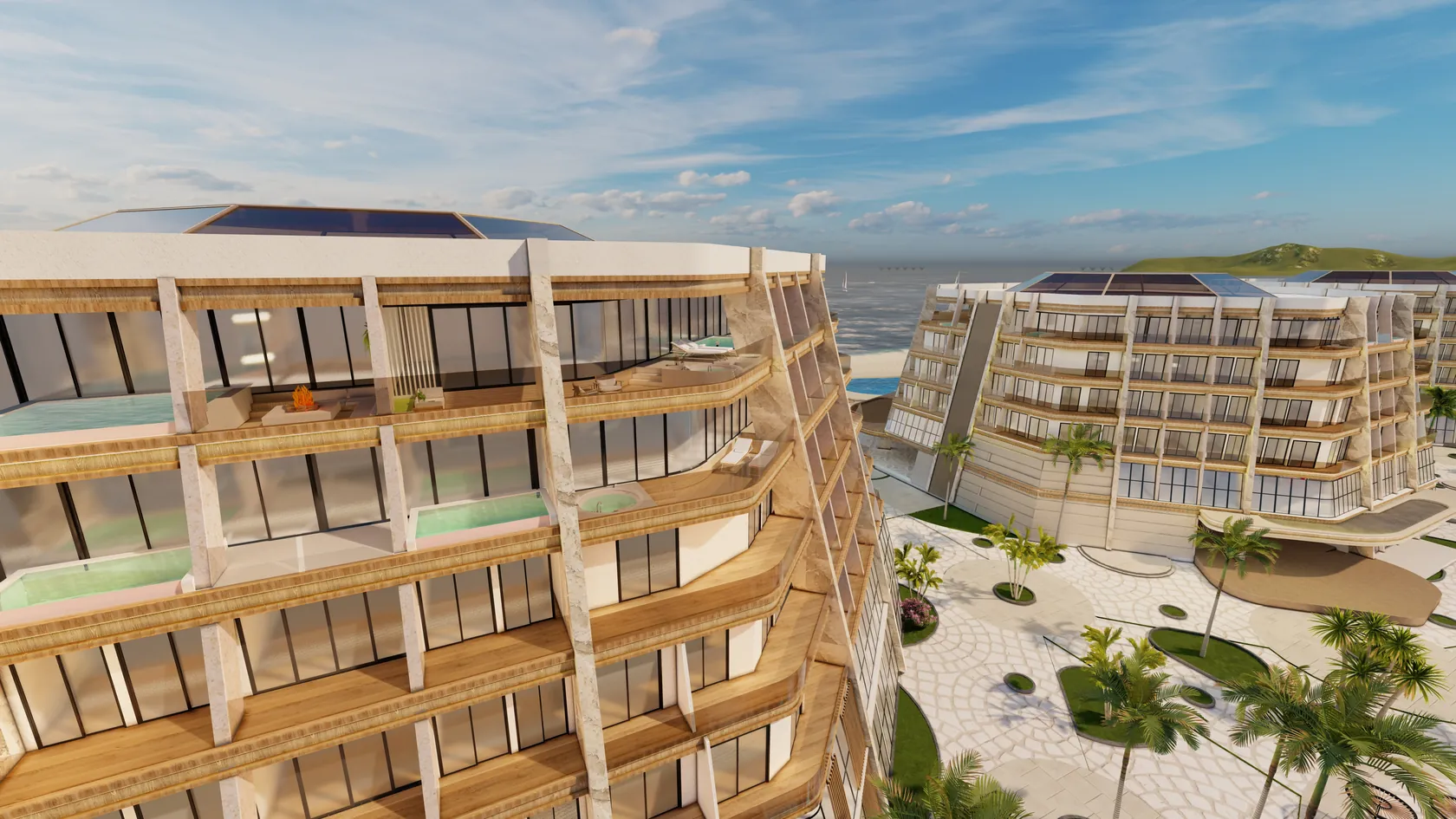 Render conceptual de Playa Hermosa